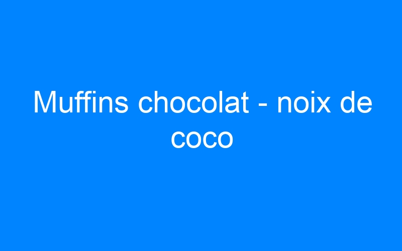 You are currently viewing Muffins chocolat – noix de coco